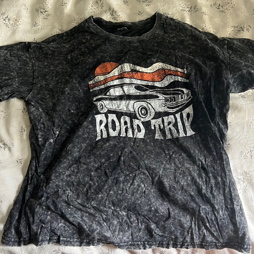 Women’s Oversized Black Vintage T Shirt